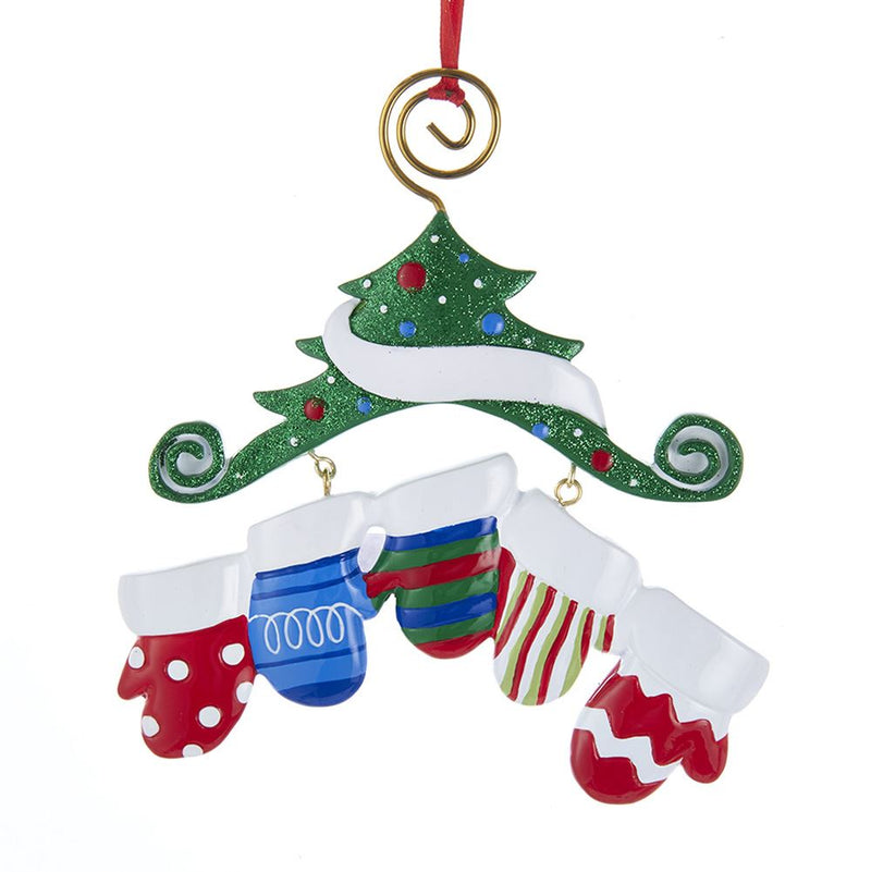 Dangling Mittens Family Ornament- - The Country Christmas Loft