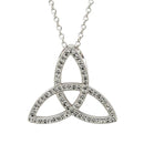 Celtic Trinity Knot Necklace Embellished With Swarovski Crystals