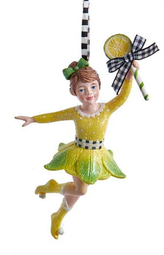 Lemonade Fairy Ornament - Lemon Lollipop - The Country Christmas Loft