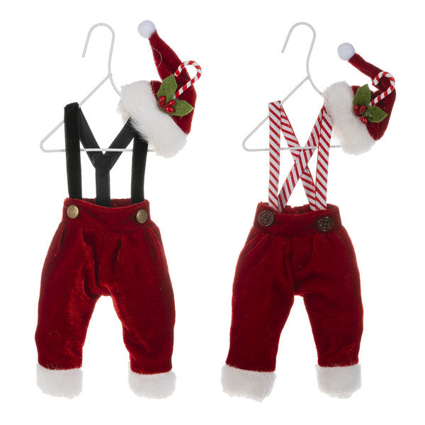 Santas Outfit -  Striped Suspenders - The Country Christmas Loft