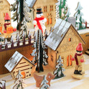 LED Star Shape Wooden Village Scene - The Country Christmas Loft