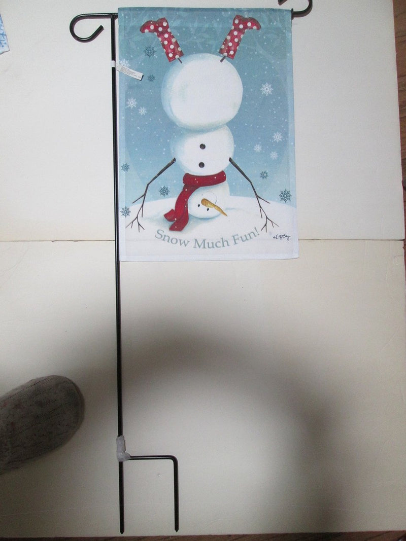 Holiday Garden Flag With Stake - Snow Much - The Country Christmas Loft