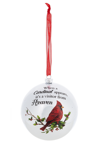 Cardinal Ball Ornament - A Visitor from Heaven - The Country Christmas Loft