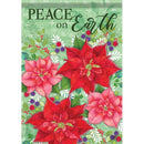 Poinsettia Bramble Flag - Large Flag - The Country Christmas Loft