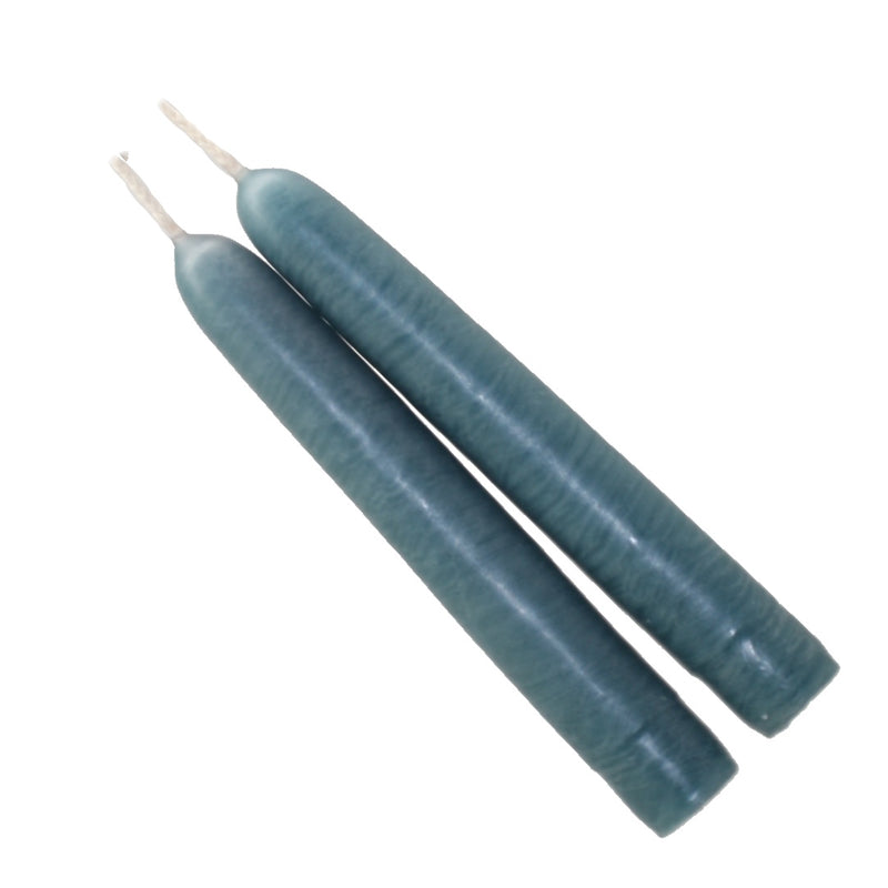 Mole Hollow Taper Pair (Colonial Blue) - - The Country Christmas Loft