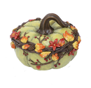 Resin Pumpkin Decor - 5.5 Inch - Green - The Country Christmas Loft