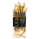 100-Light 5MM Warm White LED White Wire Light Set - The Country Christmas Loft