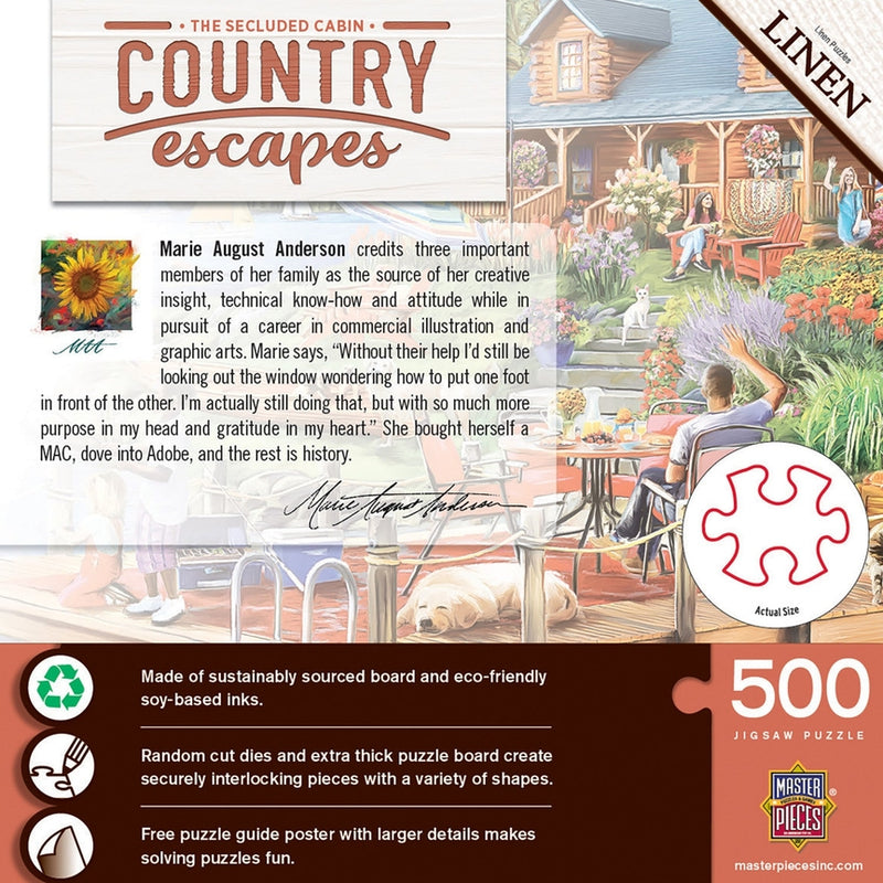 Country Escapes - the Secluded Cabin 500 Piece Puzzle