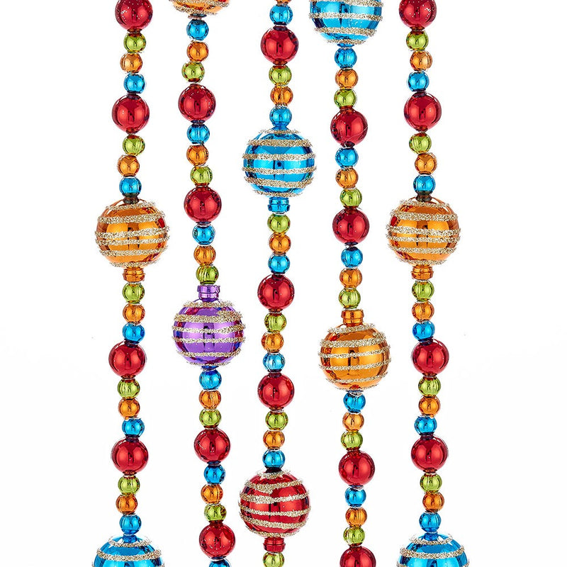 Shiny Multi-Color Ball Garland - 5 Feet - The Country Christmas Loft
