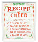 Stoneware Recipe Plate - Cheer - The Country Christmas Loft