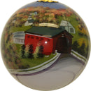 Hand Painted Glass Globe Ornament - Steamship Ticonderoga At The Shelburne Museum - The Country Christmas Loft