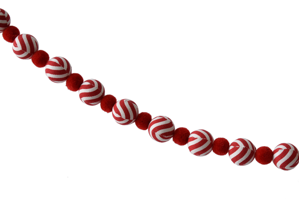 Red & White Candy Garland - The Country Christmas Loft