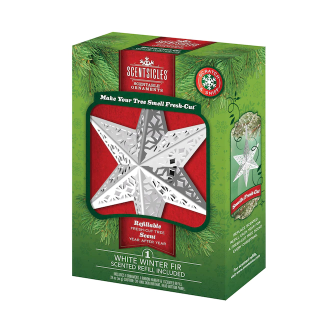 Scentsicle Fir Scented Ornament - Silver Star - The Country Christmas Loft