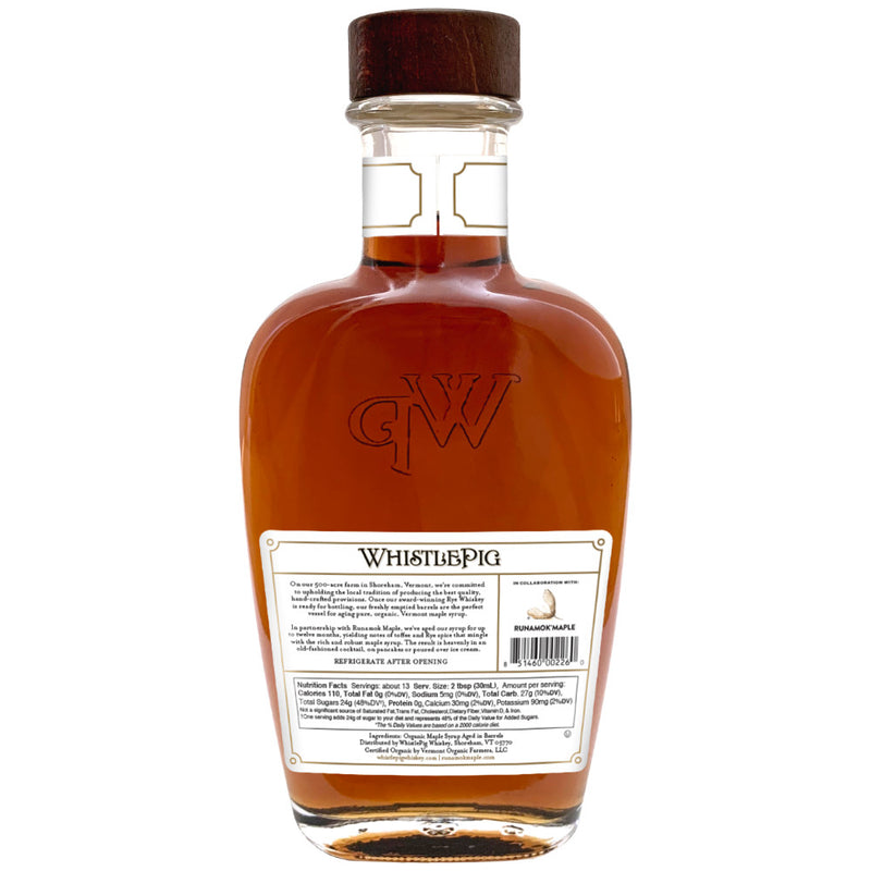 WhistlePig Rye Whiskey Barrel-Aged Maple Syrup - The Country Christmas Loft