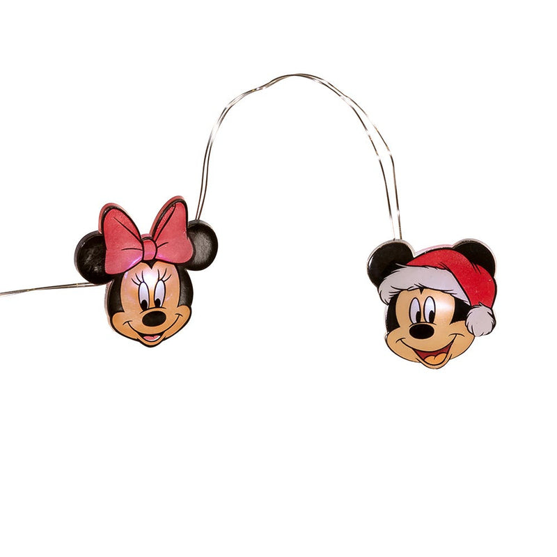 Battery-Operated Mickey and Minnie LED Fairy Light Set - The Country Christmas Loft