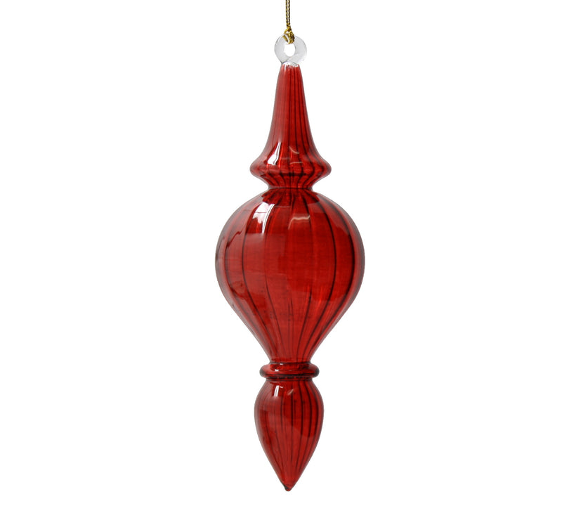 Organic Luster Double Ended Teardrop Spire - Red