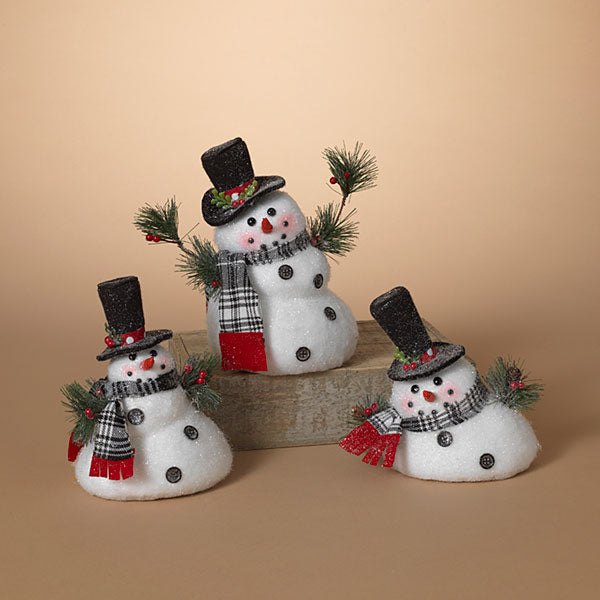 Snowman Figurine - Set of 3 - The Country Christmas Loft