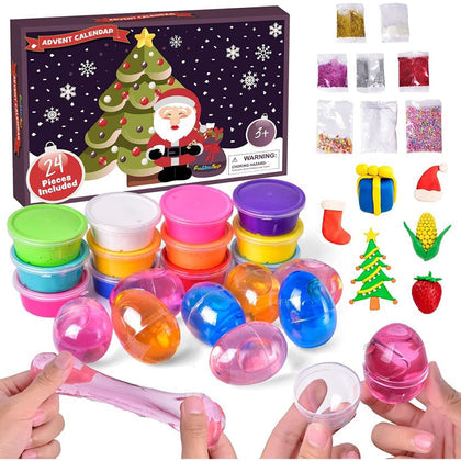 Christmas Advent Calendar 24 Slime Toys Party Favor