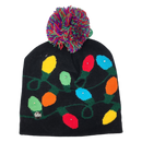 Battery-Operated LED Light-Up Knit Hat - Christmas Lights