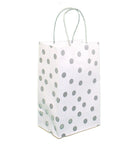 Junior Cub White With Metallic Silver Kraft Gift Bag Set of 8 - The Country Christmas Loft