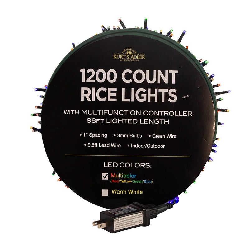 1200-Light Multicolored LED Rice Light Set - 98 Feet - The Country Christmas Loft