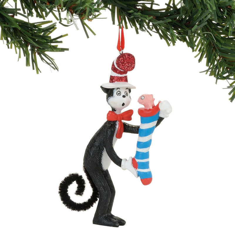 Dr Seuss Striped Stocking Surprised - The Country Christmas Loft