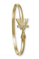 14K Gold VT Hook Bracelet with Diamond Accents - 4mm Band - - The Country Christmas Loft