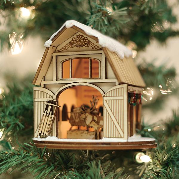 Santas Reindeer Barn Ginger Cottage Collection - The Country Christmas Loft