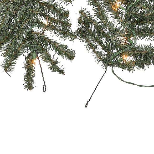 Pre-lit 9-ft Ellston Pine Garland with White Incandescent Lights - The Country Christmas Loft