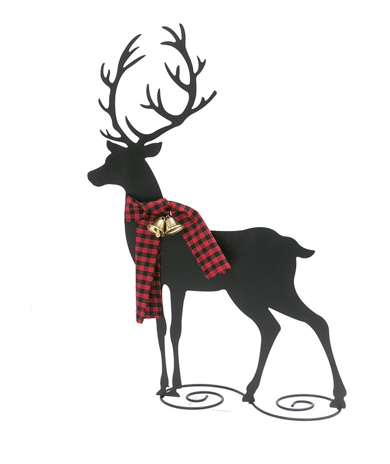 Metal Reindeer Silhouette - Looking Forward - The Country Christmas Loft
