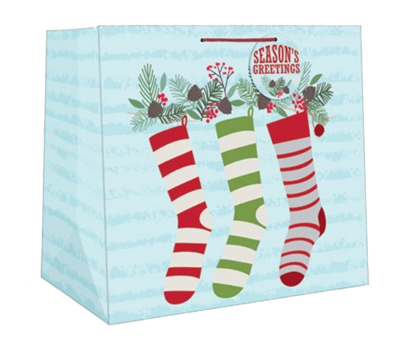 Extra Jumbo Gift Bag -  Stocking Trio - The Country Christmas Loft