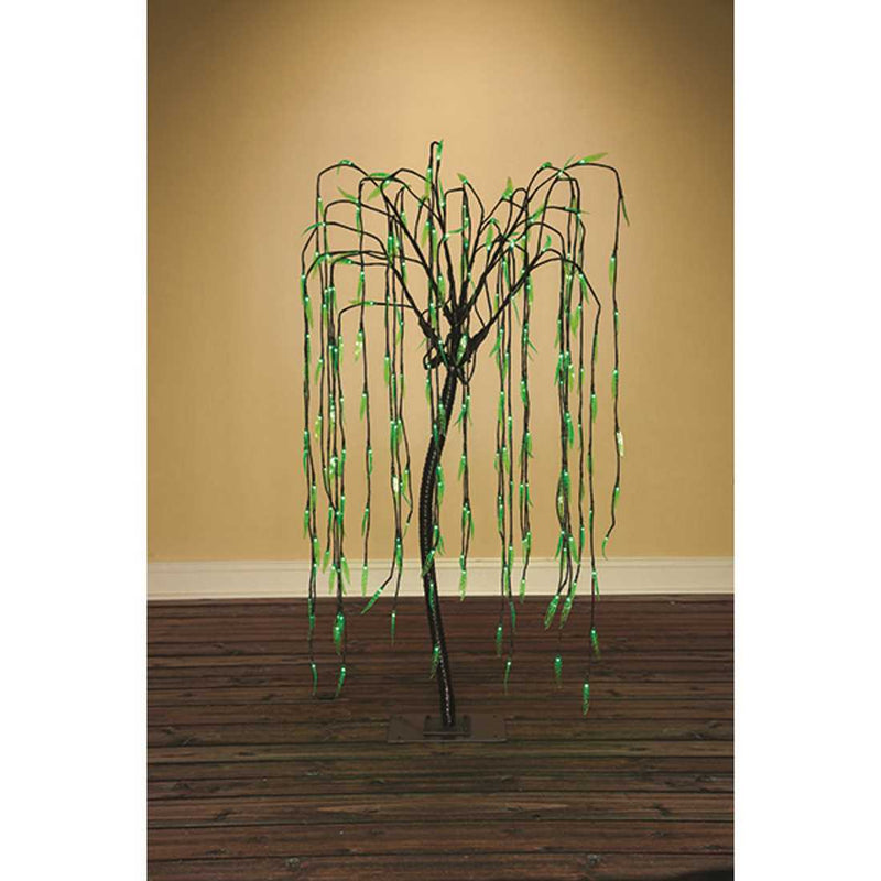 5 Foot Tall Green Multi Function LED Willow Tree - The Country Christmas Loft