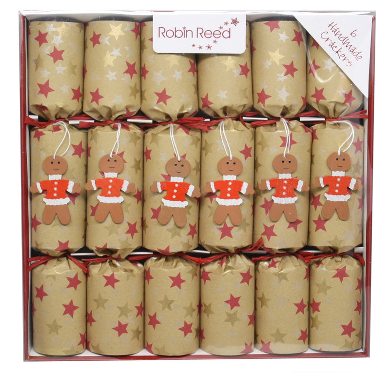 Gingerbread Boy - Party Crackers - 6 Piece Set - The Country Christmas Loft