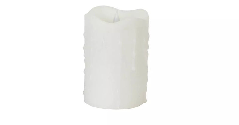 LED Textured Candle - 4x6 - White - The Country Christmas Loft