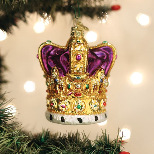 Kings Crown Glass Ornament
