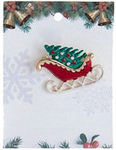 Enamel Finish Pin - Sleigh - The Country Christmas Loft