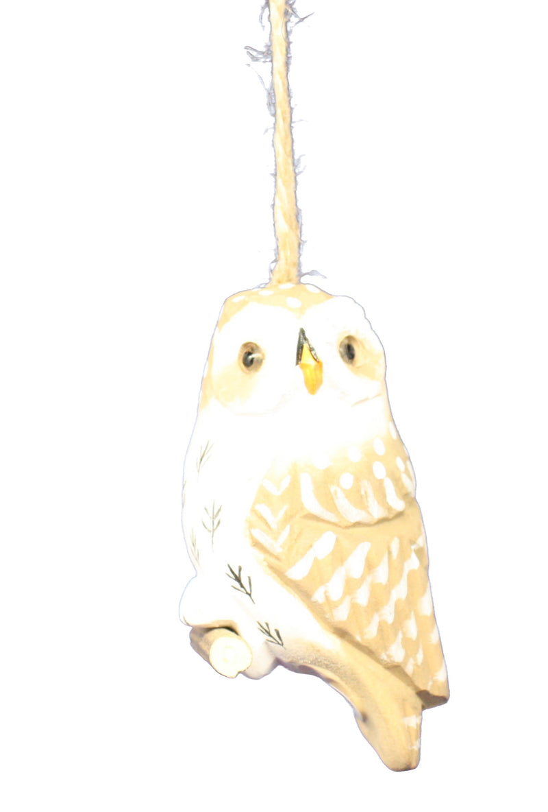 Owl 3D Wooden Ornament - The Country Christmas Loft