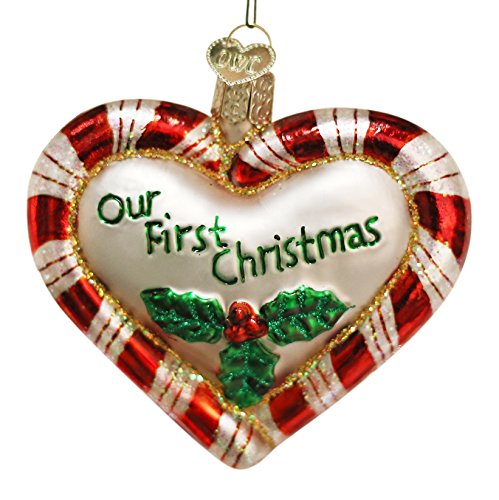 Peppermint Heart Glass Ornament - The Country Christmas Loft