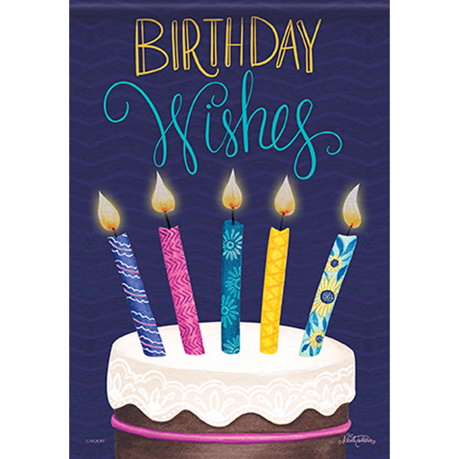 Birthday Candles Durasoft Large Flag - The Country Christmas Loft