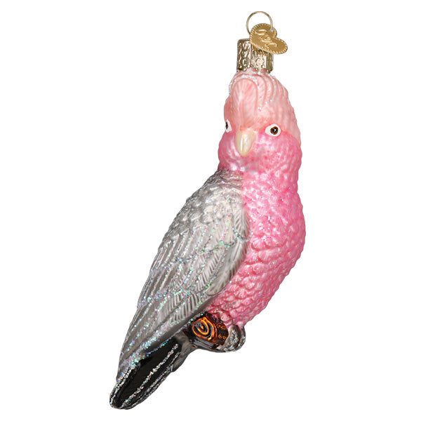 Rose-Breasted Cockatoo Glass Ornament - The Country Christmas Loft