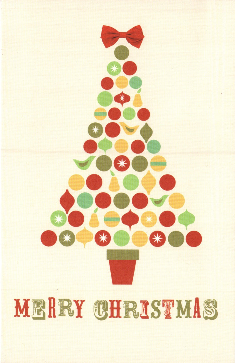 Dot Tree Christmas Card - Single - The Country Christmas Loft