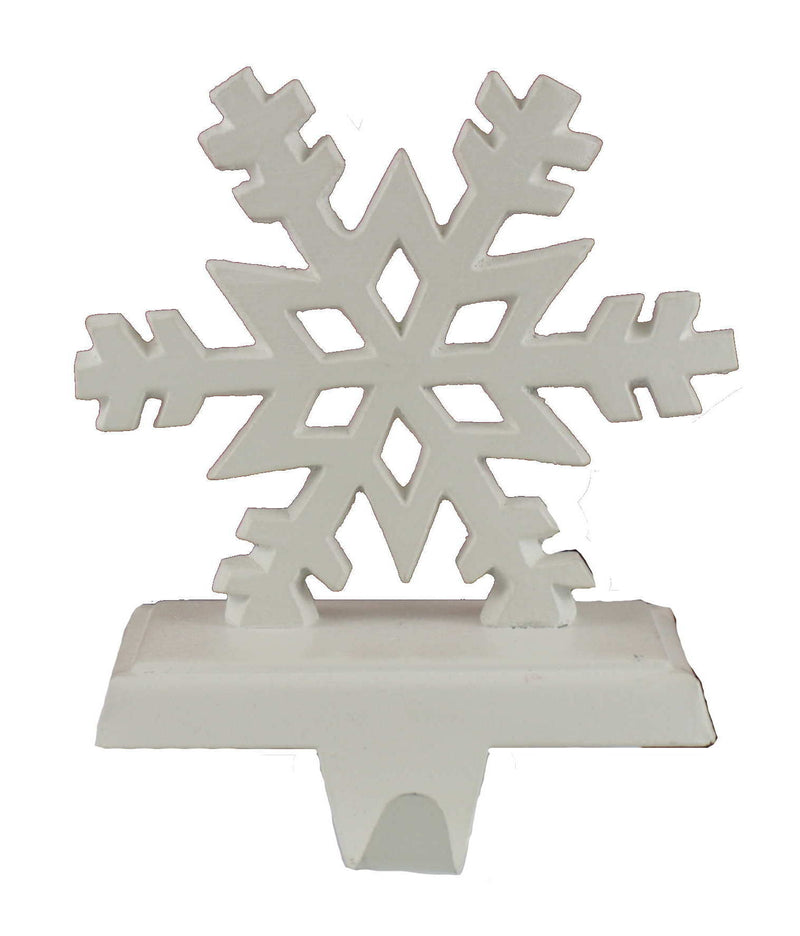 White Snowflake Stocking Hanger - The Country Christmas Loft