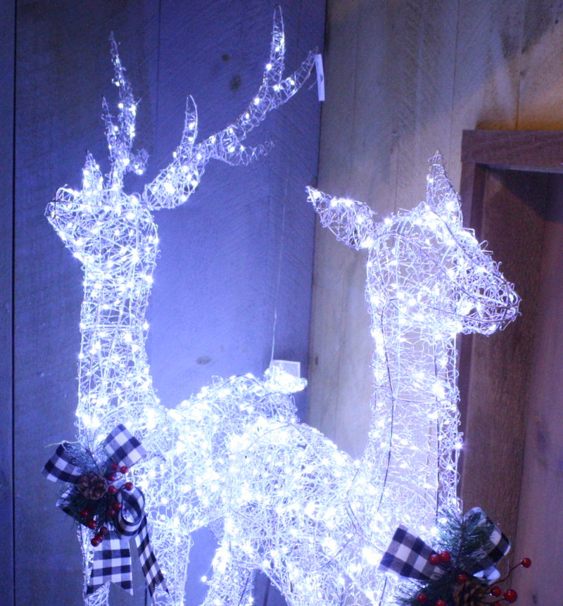 Lighted Reindeer Couple - 52 Inches tall
