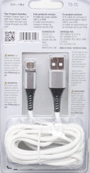 USB type C 6.5 foot Sync/Charge Cable - White