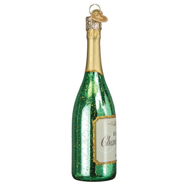 World Christmas Champagne Bottle  Ornament - The Country Christmas Loft
