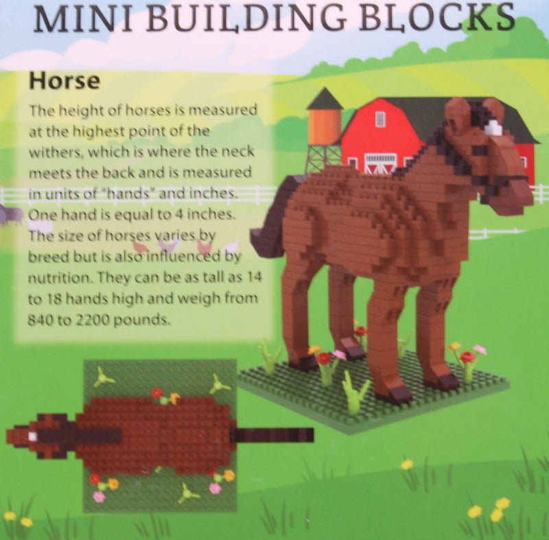 Mini Building Blocks - Farm Series - Horse - The Country Christmas Loft