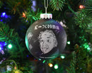 E=Xmas Albert Einstein Glass Christmas Ornament - The Country Christmas Loft