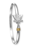 VT Hook Bracelet Silver with Diamond Accents - 3mm Band - - The Country Christmas Loft