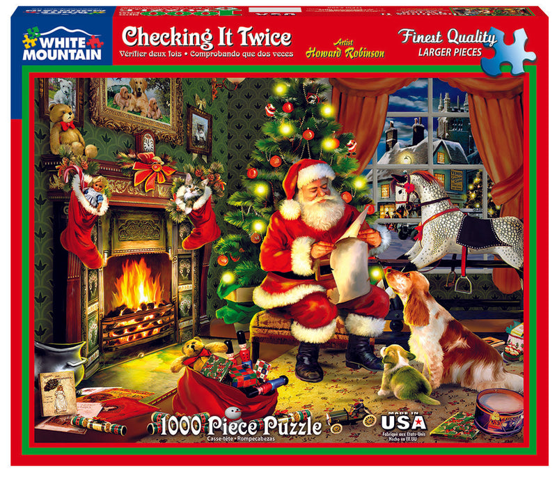 Checking It Twice Puzzle - 1000 Piece - The Country Christmas Loft