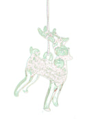 Spunglass Ornament - Gold Reindeer - The Country Christmas Loft